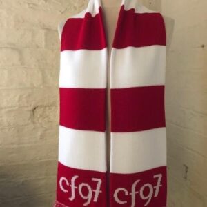 Red & White Bar Scarf